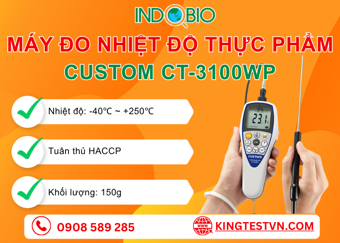 Máy đo nhiệt độ thực phẩm Custom CT-3100WP là gì?